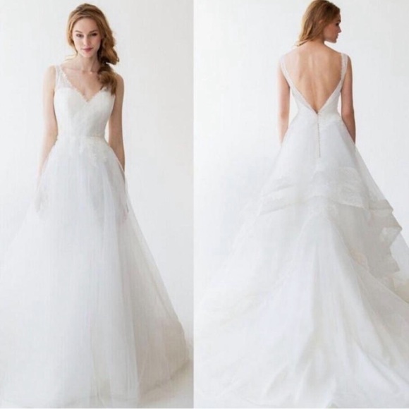 Kelly Faetanini Ula Ivory Wedding Dress sz 4 - Picture 3 of 14